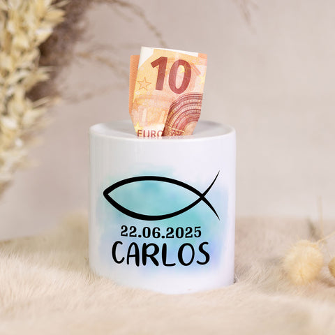 Spardose aus Keramik - Konfirmation