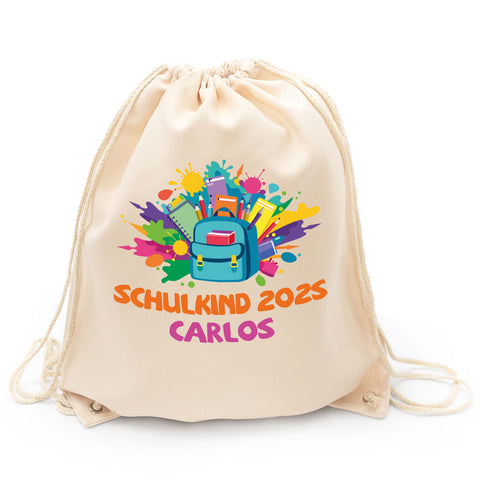 Turnbeutel für Kinder - Rucksack - zur Einschulung