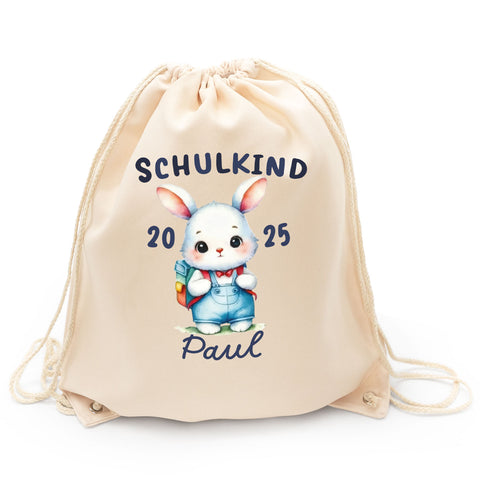 Turnbeutel für Kinder - Schulkind Tiere - zur Einschulung