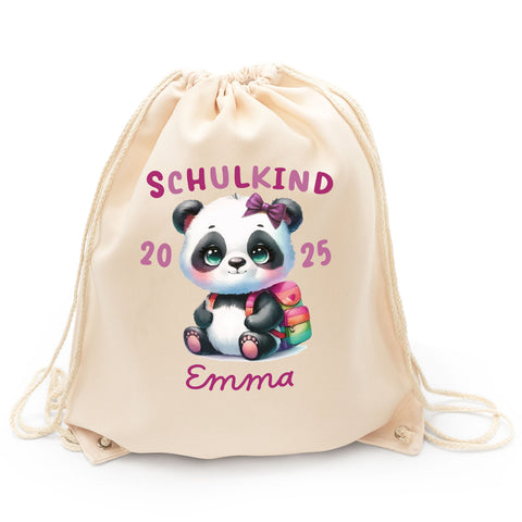 Turnbeutel für Kinder - Schulkind Tiere - zur Einschulung