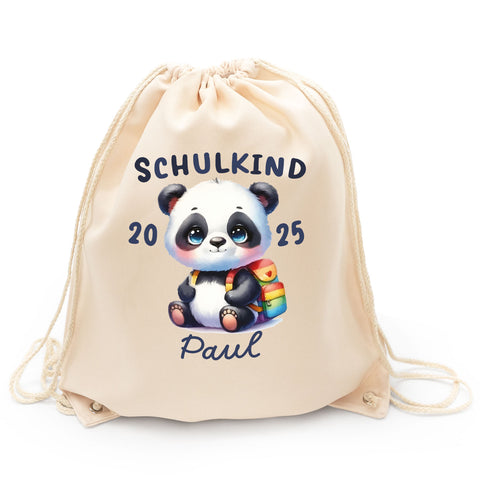 Turnbeutel für Kinder - Schulkind Tiere - zur Einschulung