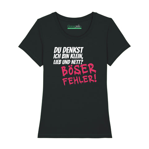 Bedrucktes T-Shirt für Damen - Böser Fehler