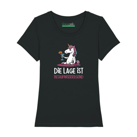 Bedrucktes T-Shirt für Damen - Die Lage ist besaufniserregend