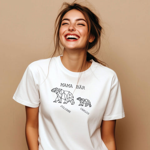 Personalisiertes T-Shirt für Damen - Mama Bär
