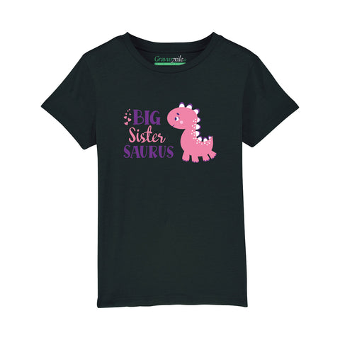 Bedrucktes T-Shirt für Kinder - Big Sister Saurus