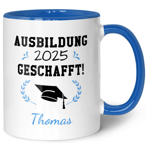 Bedruckte Tasse mit Spruch - Examen - Personalisiert mit Namen