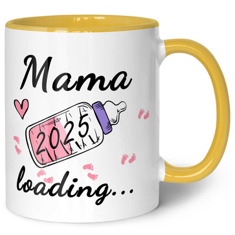 Bedruckte Tasse mit Spruch - Baby Loading in versch. Varianten