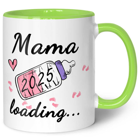 Bedruckte Tasse mit Spruch - Baby Loading in versch. Varianten