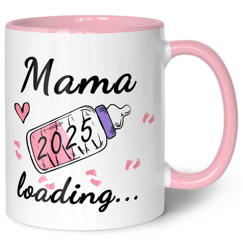 Bedruckte Tasse mit Spruch - Baby Loading in versch. Varianten