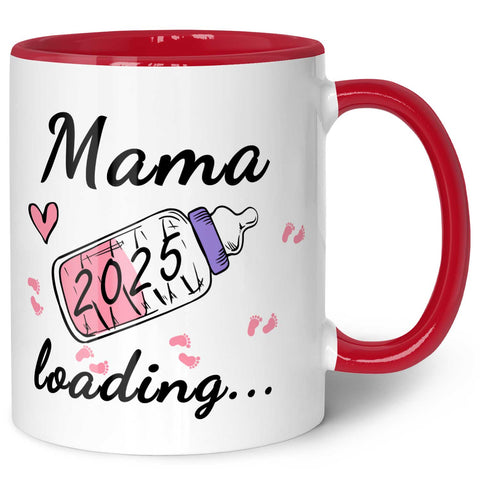Bedruckte Tasse mit Spruch - Baby Loading in versch. Varianten