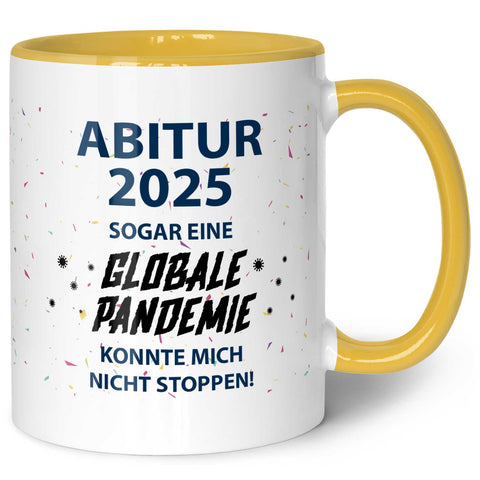 Bedruckte Tasse mit Spruch Pandemie Abitur