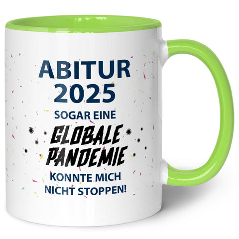 Bedruckte Tasse mit Spruch Pandemie Abitur