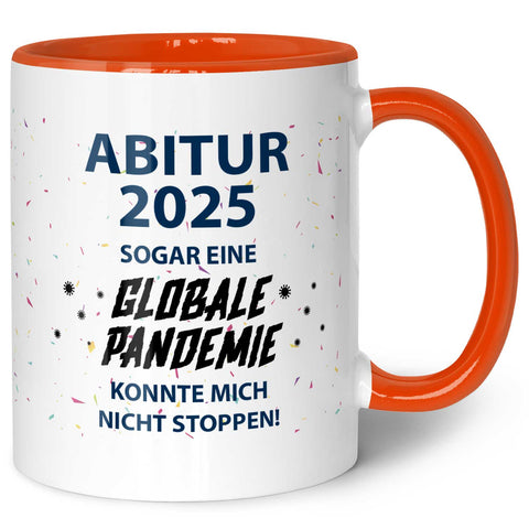 Bedruckte Tasse mit Spruch Pandemie Abitur