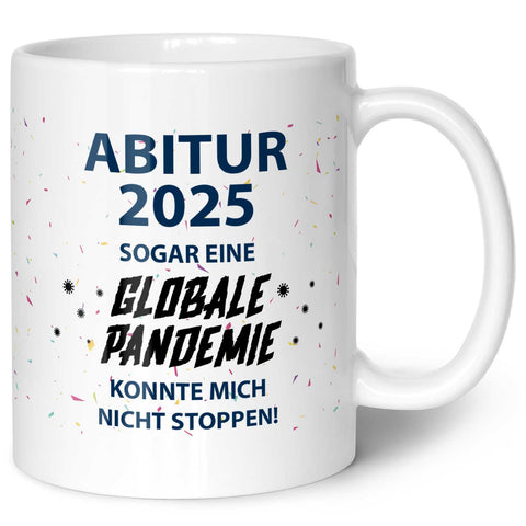 Bedruckte Tasse mit Spruch Pandemie Abitur