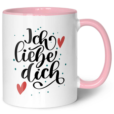 Bedruckte Tasse mit Spruch - Ich liebe dich V2