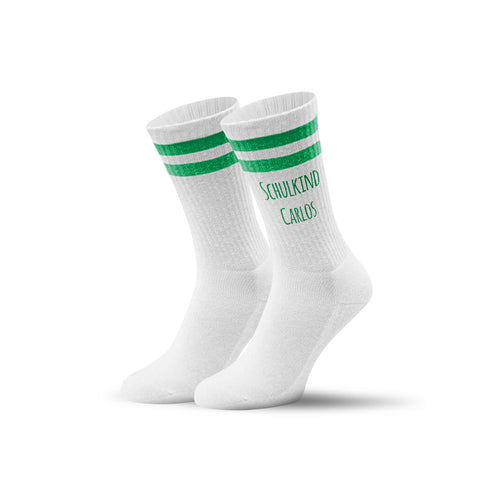 Tennissocken - Kinder Wunschtext - personalisiert mit Namen