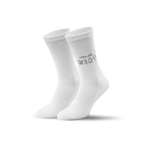 Tennissocken - Mom Life - personalisiert mit Namen