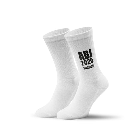 Tennissocken - Abi Jahr - personalisiert mit Namen & Jahr