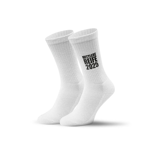 Tennissocken - Mittlere Reife - personalisiert mit Namen & Jahr