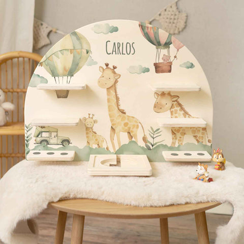 Toniebox Regal für Kinderzimmer - Giraffe - Personalisiert mit Namen