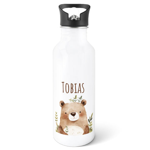 Bedruckte Trinkflasche aus Edelstahl - Bärenfreunde