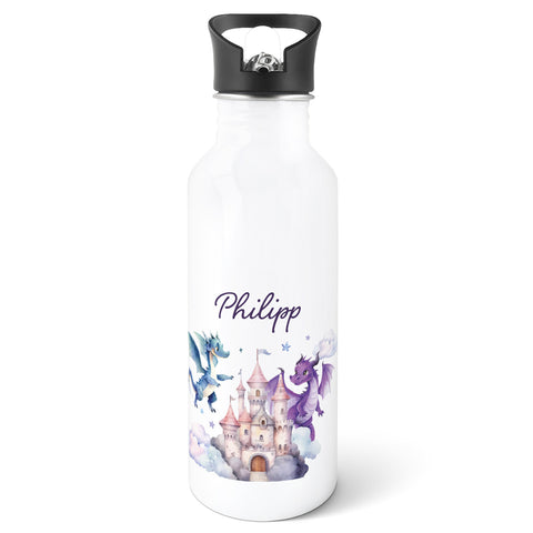 Bedruckte Trinkflasche aus Edelstahl - Drache