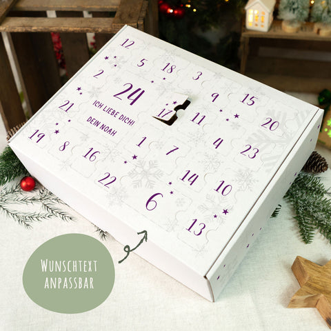 Personalisierter DIY Adventskalender mit Nummern Design zum selbst Befüllen