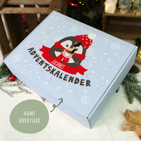 Personalisierter DIY Adventskalender mit Weihnachtstiere Design zum selbst Befüllen
