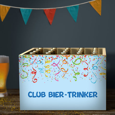 DIY Bierkasten Banderole mit 24 Deckelaufklebern - Karneval