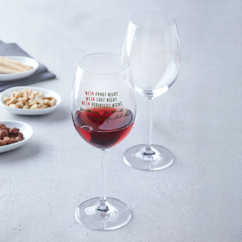 Leonardo Weinglas mit UV-Druck "Wein ist einfach für Dich da"
