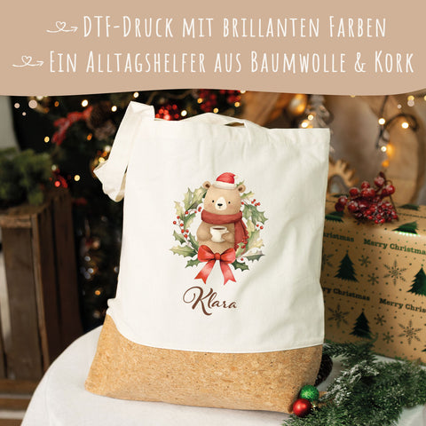 Einkaufstasche Kork - Kranztiere