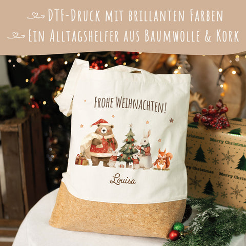 Einkaufstasche Kork - Pullovertiere