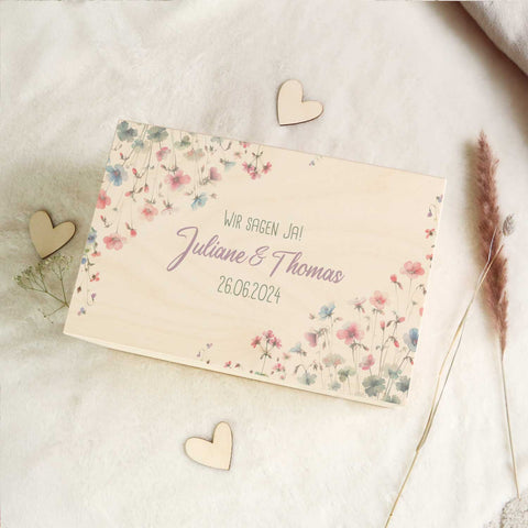 Erinnerungskiste mit UV-Druck im Pastell Flowers Design