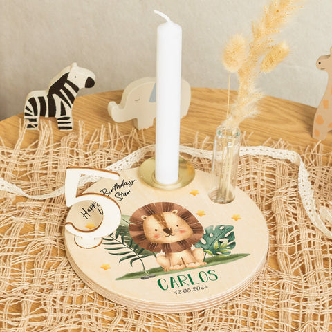 Bedruckter Geburtstagsteller für Kinder - Safaritiere