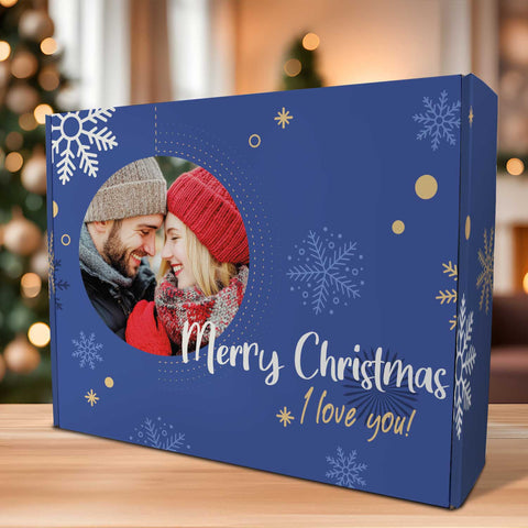 Personalisierte DIY Geschenkbox Fotomotiv Kreis mit Foto & Namen