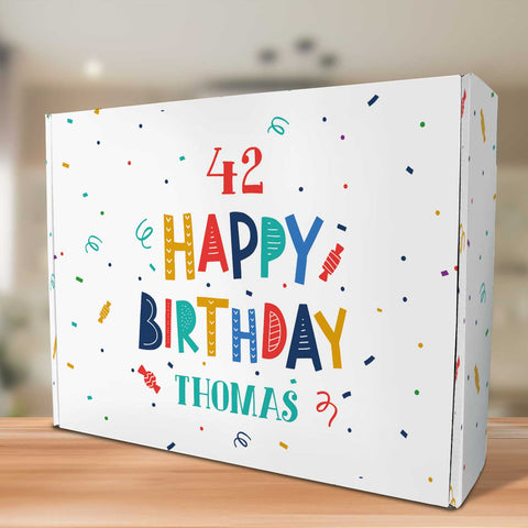 Personalisierte DIY Geschenkbox - Konfetti mit Wunschtext
