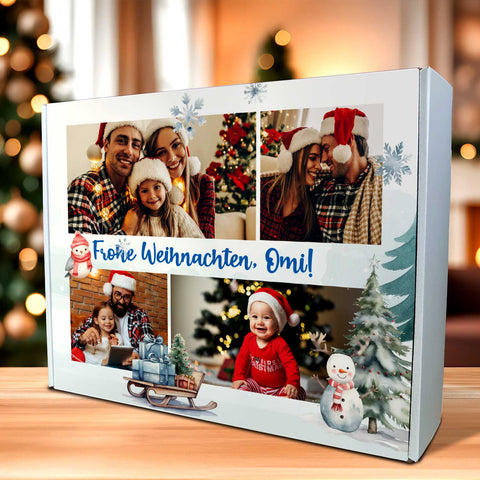 Personalisierte DIY Geschenkbox mit 4 Fotos & Wunschtext