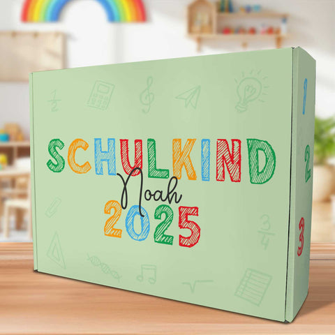Personalisierte Geschenkbox - Schulkind Kreide - Einschulung