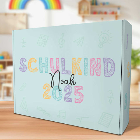 Personalisierte Geschenkbox - Schulkind Kreide - Einschulung
