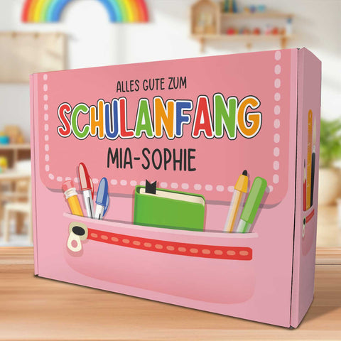Personalisierte Geschenkbox - Schulranzen - Einschulung