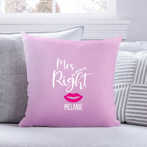 Personalisiertes Kissen mit Motiv - Mr. und Mrs. Right