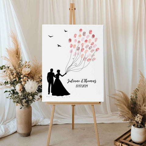 Leinwand-Gästebuch zur Hochzeit - Hochzeitspaar