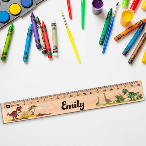 Personalisiertes Lineal zur Einschulung mit verschiedenen Designs