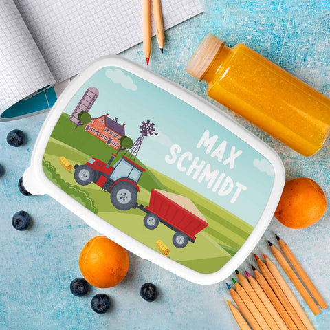 Bedruckte Lunchbox für Kinder - Traktor