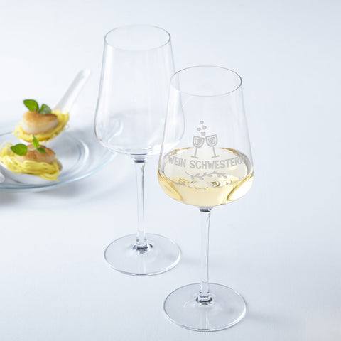 Leonardo Weinglas mit Gravur "Wein Schwestern"