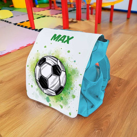 Bedruckter Rucksack für Kinder - Fussball mit Name