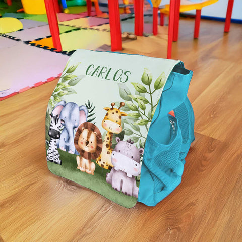 Bedruckter Rucksack für Kinder - Tiergruppe Safari