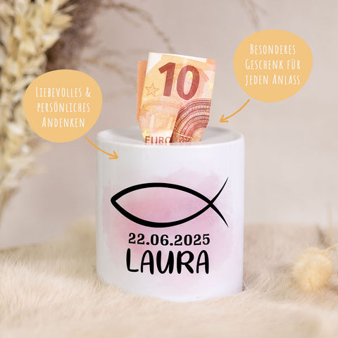 Spardose aus Keramik - Konfirmation