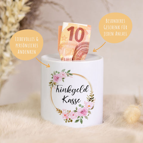 Spardose aus Keramik - Trinkgeld Kasse