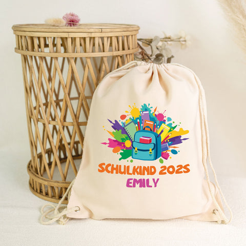 Turnbeutel für Kinder - Rucksack - zur Einschulung
